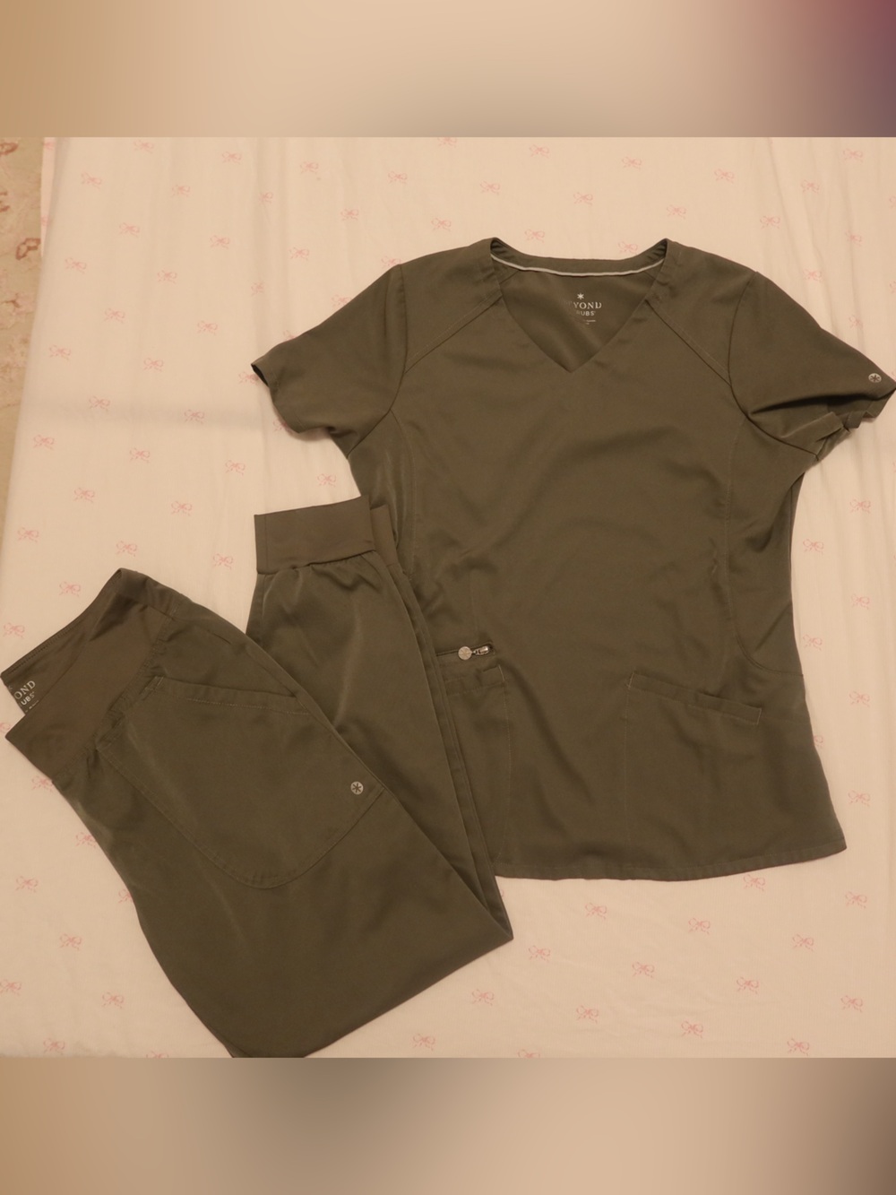 Beyond Scrubs Olive Scrub Set